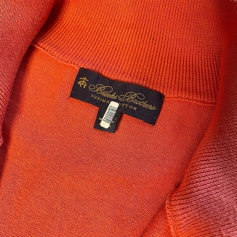 Brooks Brothers Men's Zip-Up Sweater in Coral